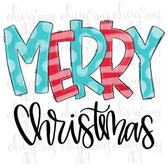 Christmas Sublimation Design Hand Drawn 
