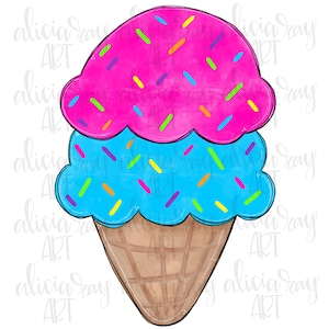 Eiscreme PNG Design | Digitaler Download | Druckbare Kunst | Sommer Design | Eiszapfen | Süße Sommerzeit