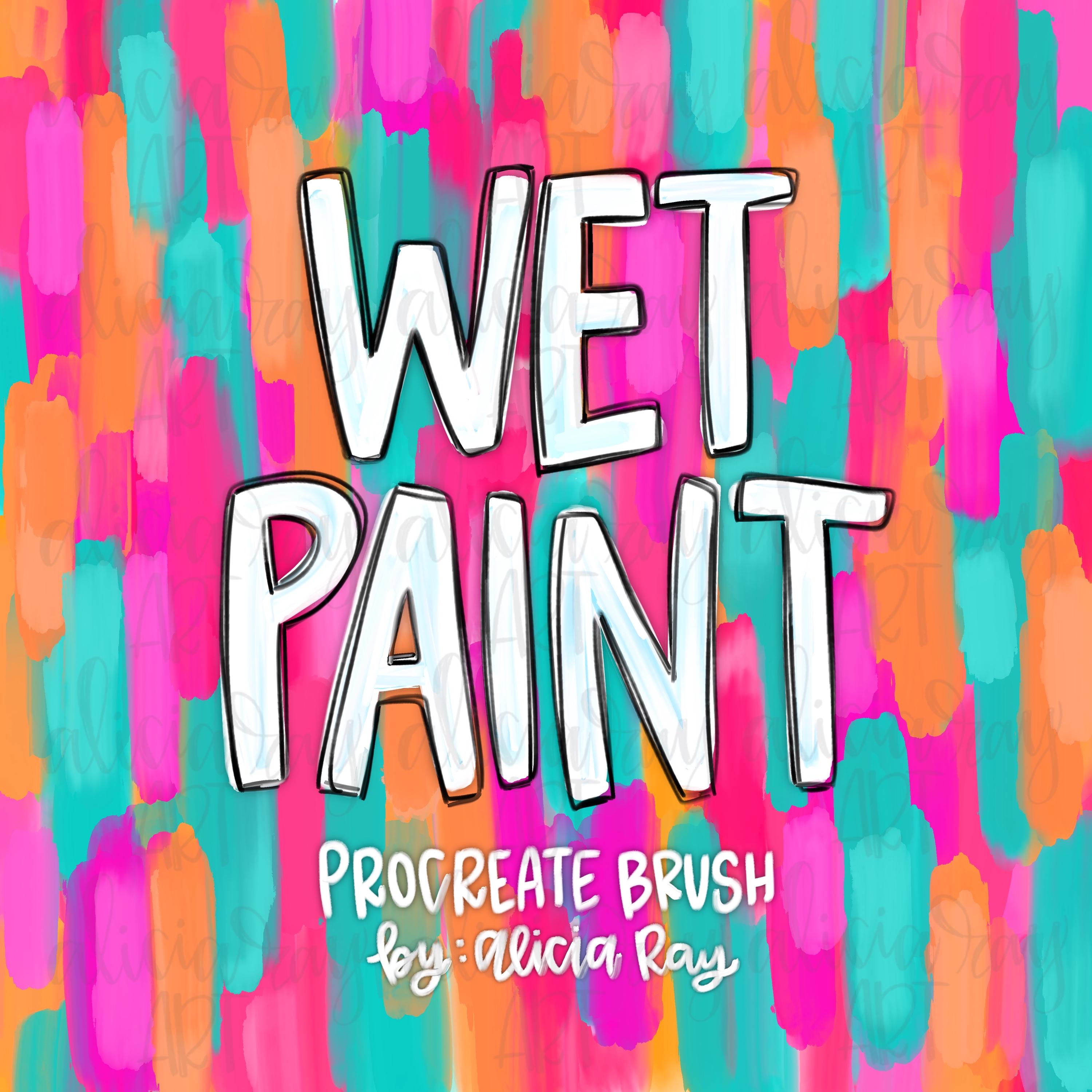 Wet Paint Procreate Brush | oil paint brush for procreate | instant download | Art brush