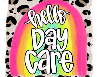 Back To School Sublimation PNG | Hand Drawn Digital Download | Printable Art | Back to school | Classroom Printable | Rainbow | Leopard