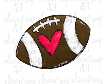 Design PNG de sublimação de futebol | Desenhado à mão | Download Digital | Arte para impressão | Arte Digital | futebol com coração