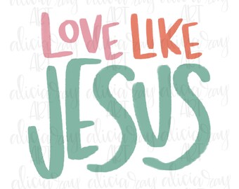 Christelijke Sublimatie Ontwerp | Handgetekende PNG-| Digitaal bestand downloaden | Christelijke | Geschilderd | Kleurrijk | Jezus | tshirt ontwerp
