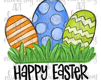 Easter PNG Design | Hand Drawn Sublimation Design | Digital Download | Printable Digital Art | Hip Hop | Boy Easter Design | Easter Eggs