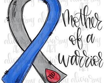 Diabetes Awareness Sublimation Design | Type 1 Diabetes Ribbon | T1D Parent Sublimation PNG | Digital Download | Printable | Digital Art