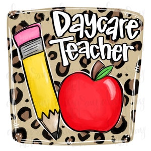 Back To School Sublimation PNG | Hand Drawn Digital Download | Printable Art | Back to school | Classroom Printable | Leopard | Daycare