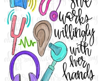 Audiologist Sublimation PNG Design Audiology Design - Etsy