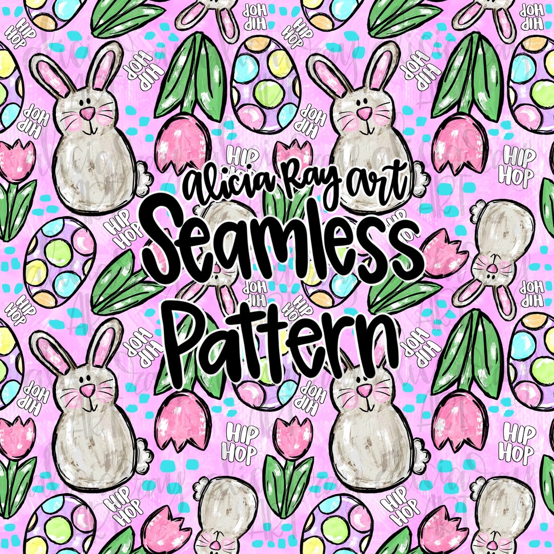 Easter Seamless File Pattern PNG | Hand Painted Repeat Pattern ...