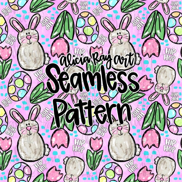 Easter Seamless File Pattern PNG | Hand Painted Repeat Pattern | Digital Download | Digital Paper | painted easter Fabric design | tumbler