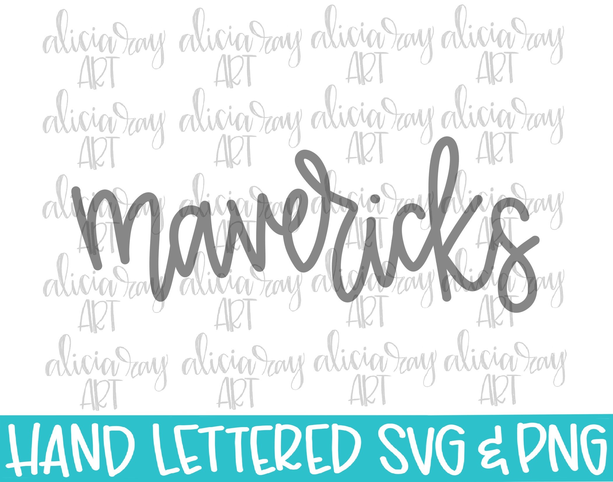 Mavericks Hand Lettered SVG PNG File Mascot Cut File Hand - Etsy Israel