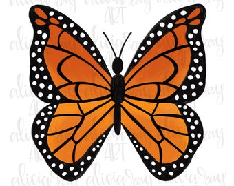 Monarch Butterfly PNG Design | Summer Design | Sublimation Digital Download | Printable Art | Digital Art