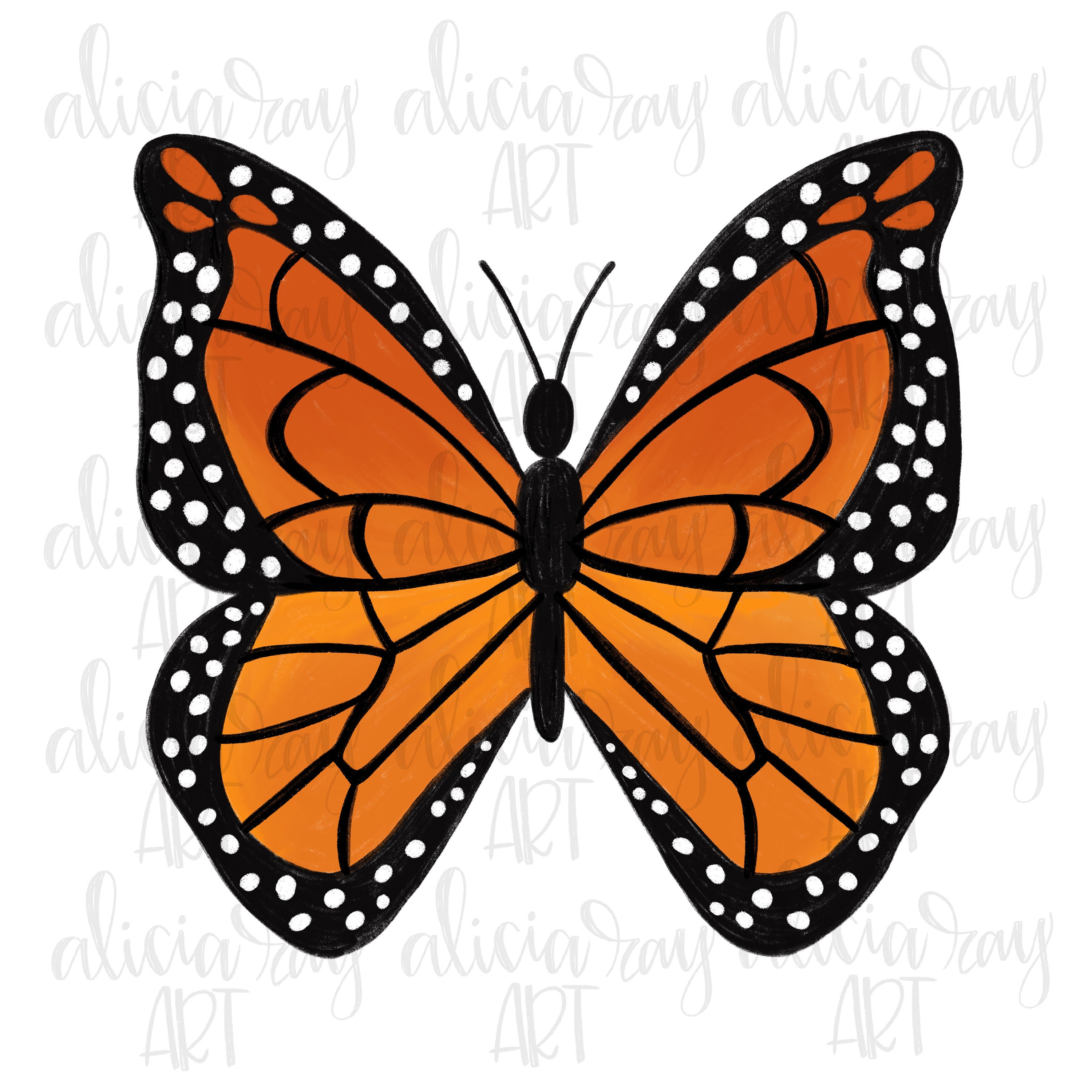 Monarch Butterfly PNG Design | Summer Design | Sublimation Digital ...