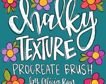 Chalky Texture Procreate Brush | lettering brush for procreate | instant download | doodling procreate brush | iPad lettering