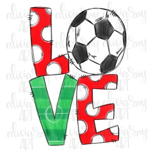 Diseño de sublimación de fútbol / Mamá de fútbol / Dibujado a mano / Sublimación PNG / Descarga digital / Arte digital imprimible / rojo y blanco