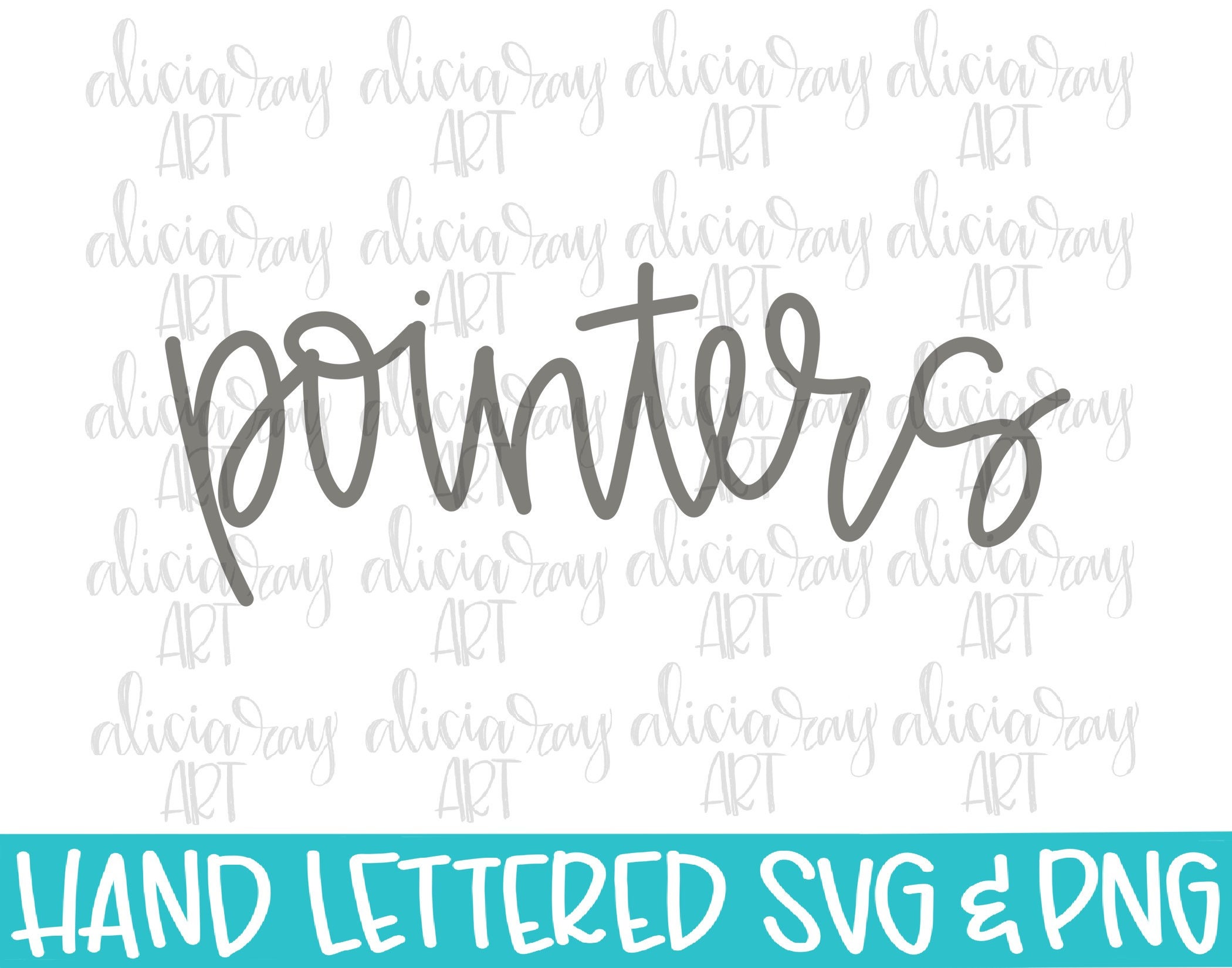 Pointers Hand Lettered SVG PNG File | Mascot School Spirit | Hand Drawn ...