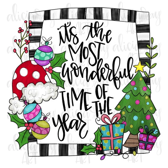 Christmas Sublimation Design Hand Drawn 