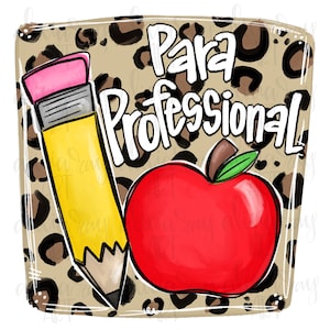 Back To School Sublimation PNG | Hand Drawn Digital Download | Printable Art | Classroom Decor Printable | Leopard | Para Professional