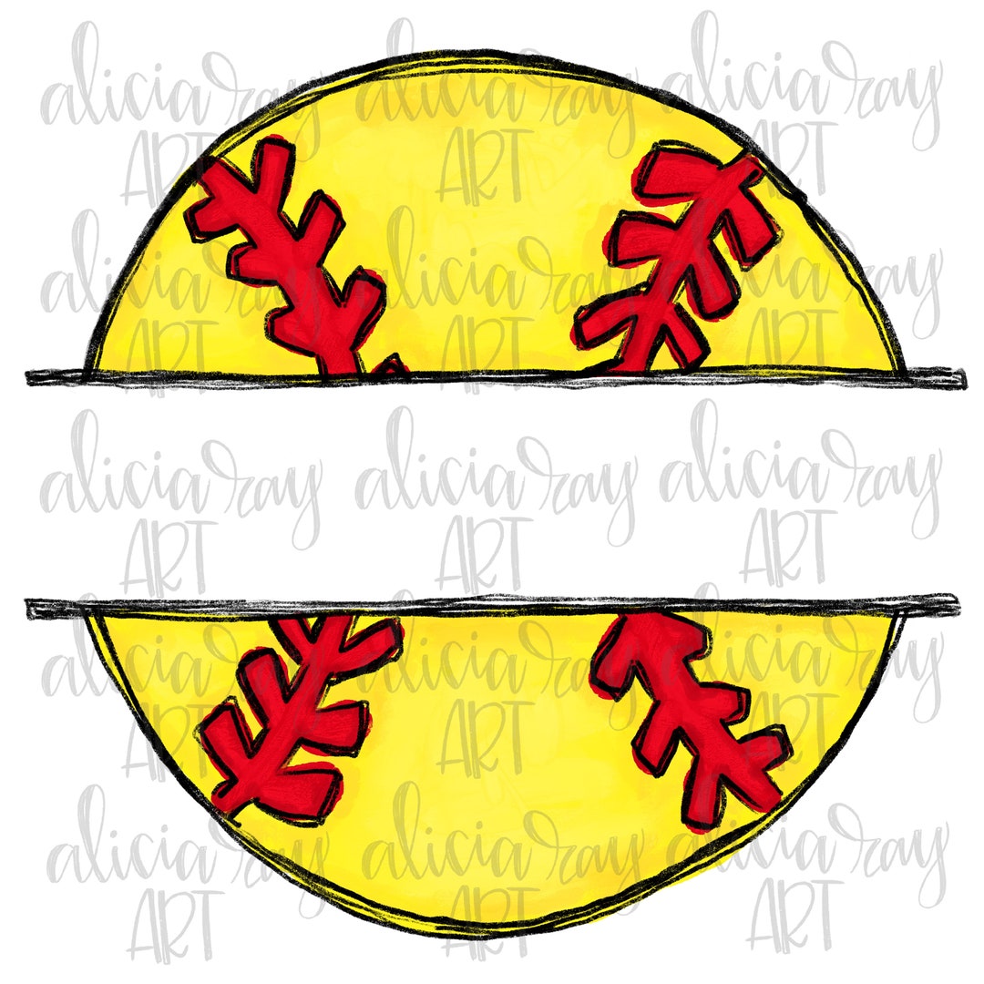 Softball Name Plate Frame PNG Design Hand Drawn Sublimation Design