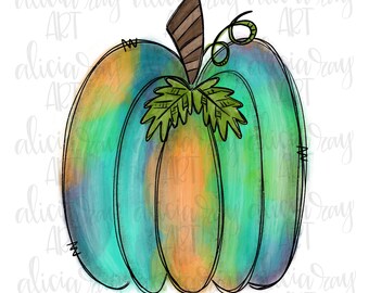 conception de sublimation de citrouille | | dessinée à la main Aquarelle Citrouille Sublimation PNG Design | | de téléchargement numérique | d’art numérique Conception d’automne