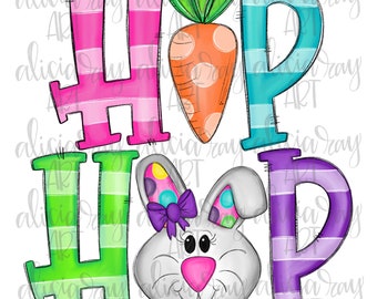 Easter PNG Design | Hand Drawn Sublimation Design | Digital Download | Printable Digital Art | Hip Hop | Girl Easter Design | Easter Bunny