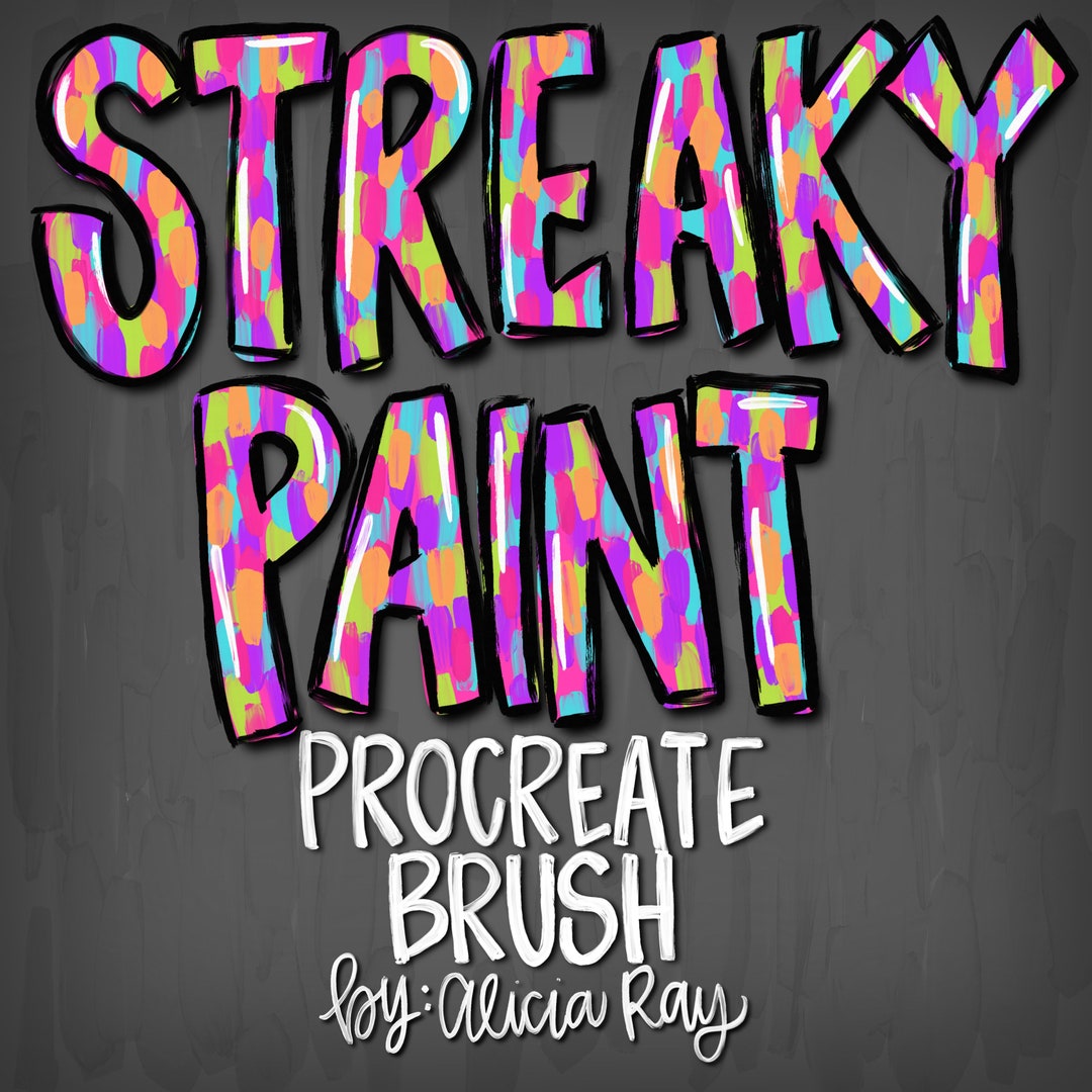 Streaky Paint Procreate Brush Texture Paint Brush for Procreate Instant Download Art Brush Etsy