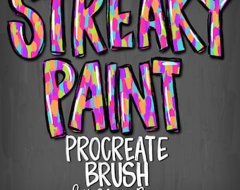 Streaky Paint Procreate Brush | texture paint brush for procreate | instant download | Art brush