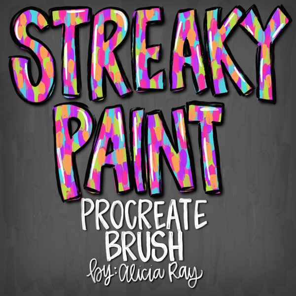 Streaky Paint Procreate Brush | texture paint brush for procreate | instant download | Art brush