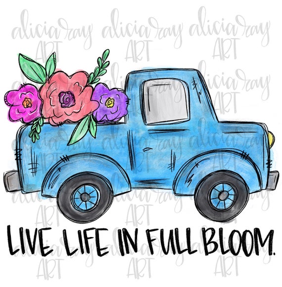 Download Png Spring Truck Sublimation Design Spring Truck With Etsy