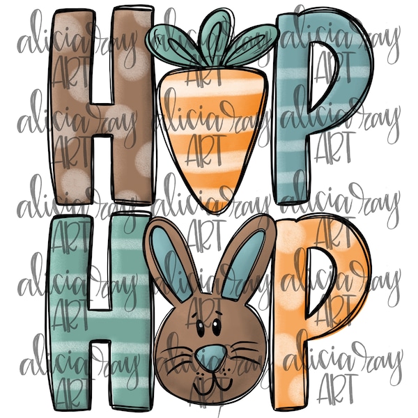 Easter PNG Design | Hand Drawn Sublimation Design | Digital Download | Printable Digital Art | Hip Hop | Boy Easter Design | Easter Bunny