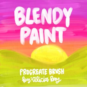 Blendy Paint Procreate Brush | oil paint brush for procreate | instant download | Art brush | wet paint