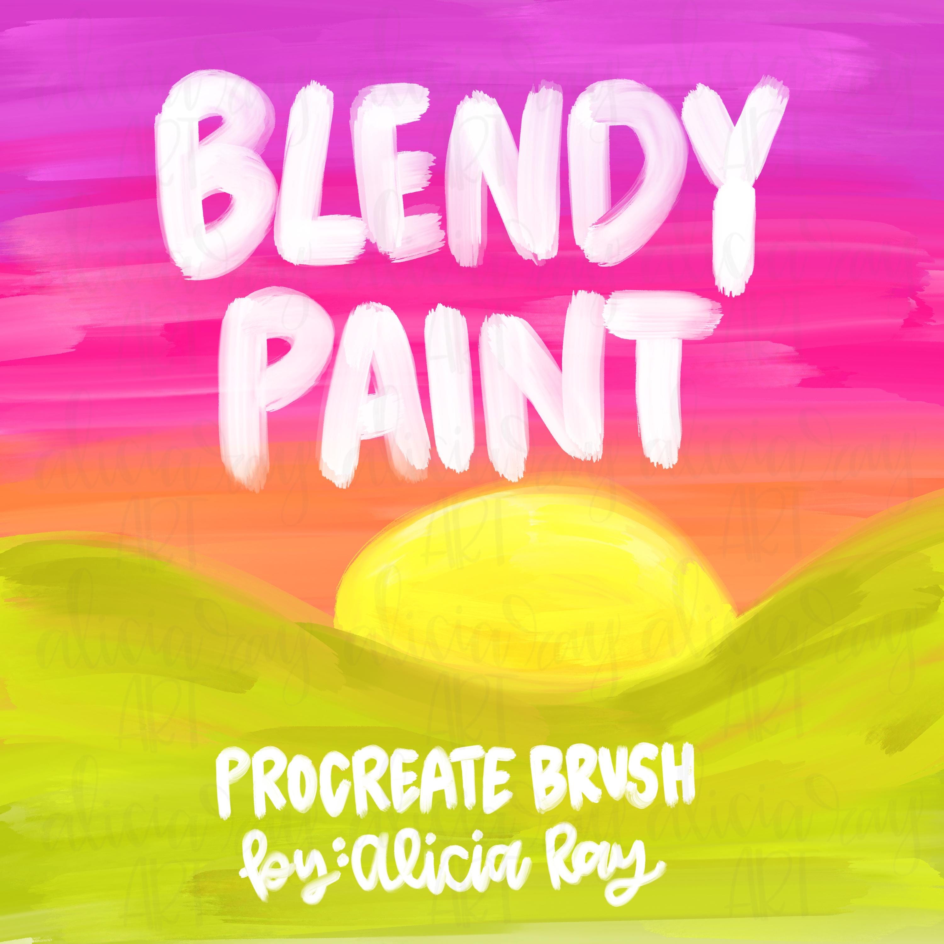 Blendy Paint Procreate Brush | oil paint brush for procreate | instant download | Art brush | wet paint