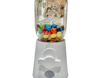 Candy dispenser! Gumball machine! Party decorations! Mason jar candy machine For kids! Desktop decor!