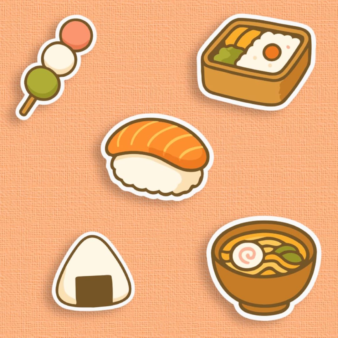 Food Sticker Design Pack: Editable Vector Graphics (5+ Stickers Design ...
