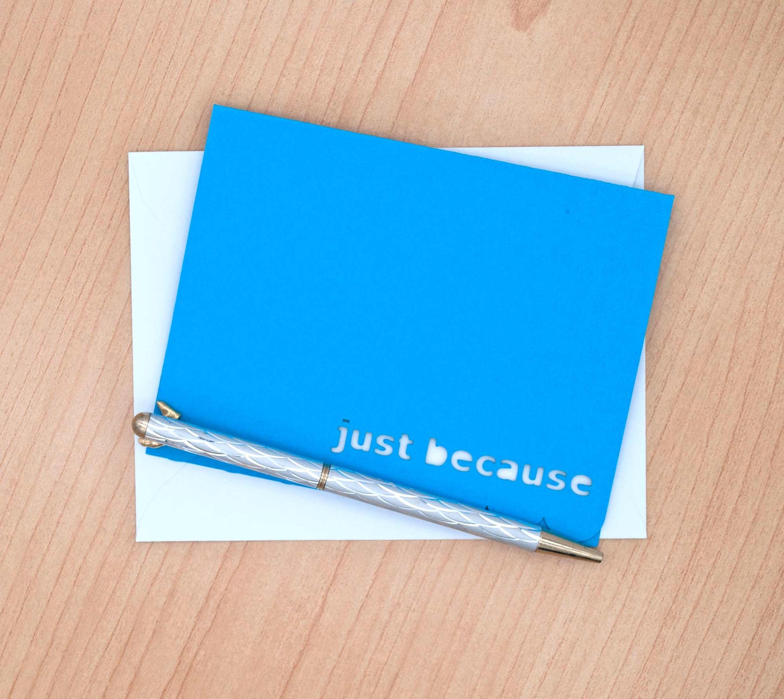 Just Because Note Card with Envelope Appreciation Thank You Etsy