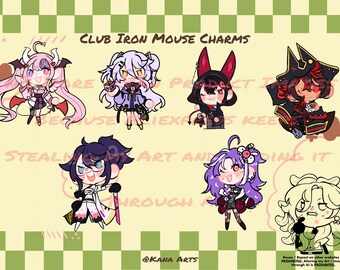 Club Iron Mouse Charms  (RETIRING; NOT RESTOCKING)
