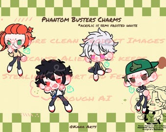 Phantom Buster Frosted Acrylic Charms