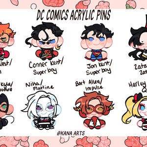 DC Comics Acrylic Pins