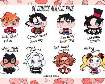 DC Comics Acrylic Pins