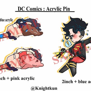 RETIRING : DC Comics Coloured Acrylic Pins