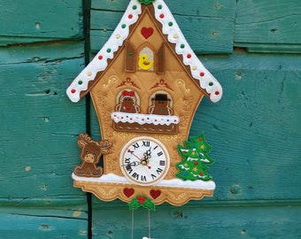 Decorazione in Legno – Mini Orologio a Cucù in legno “Tirolese