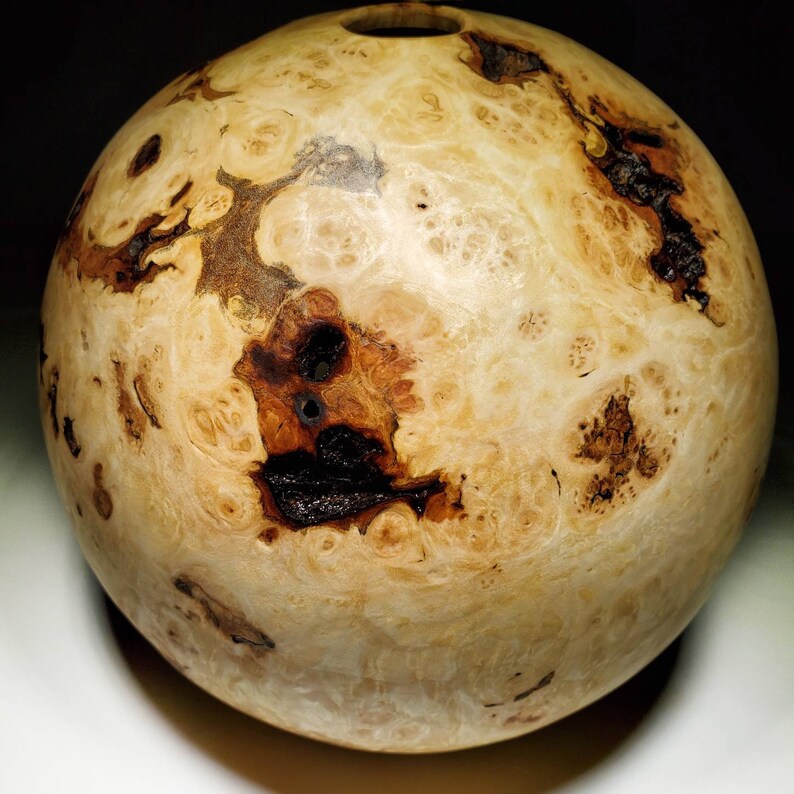 Maple burl spherical form