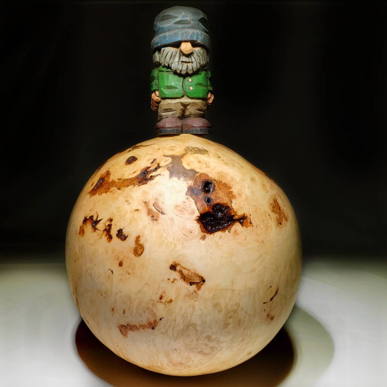 Maple burl spherical form