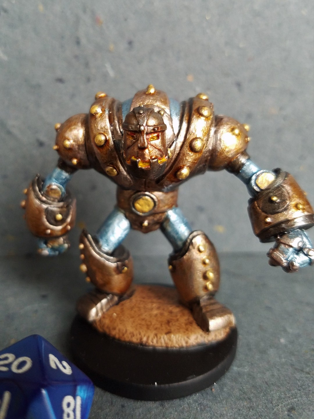 Hand Painted Metal Iron Golem Dungeons and Dragons Miniature Etsy