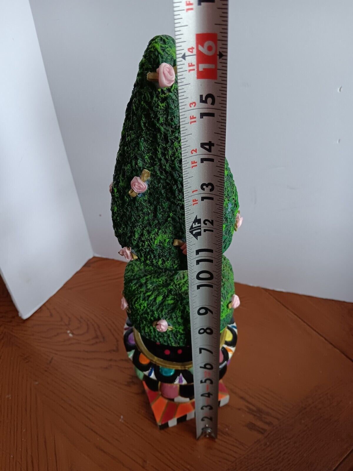 Whimsical Hand Painted Topiary W/ Silk Roses in Colorful Urn - Etsy