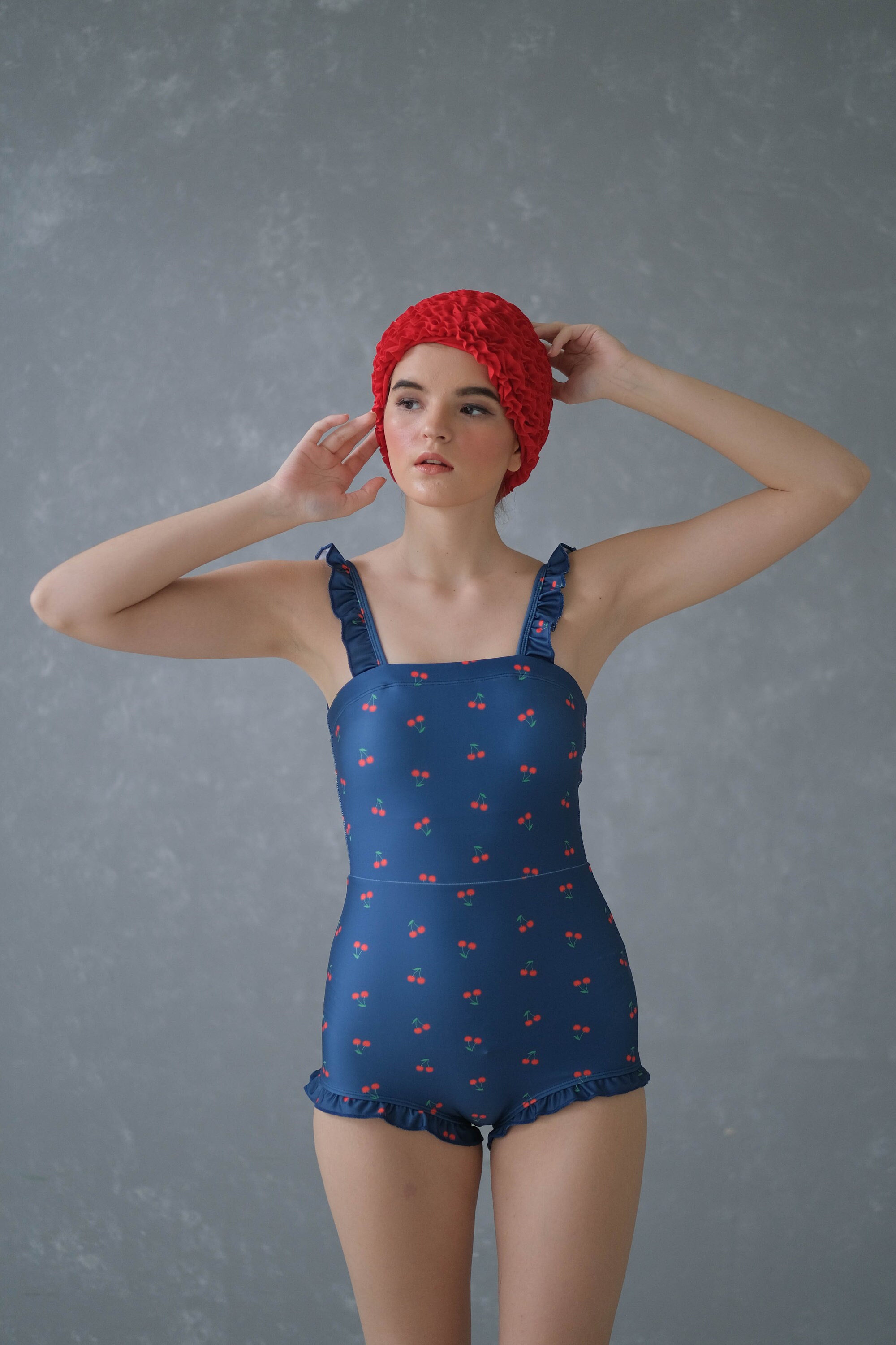 Vintage Swimsuit One Piece Swimsuit 1950s Swimsuit Cherry Etsy Canada