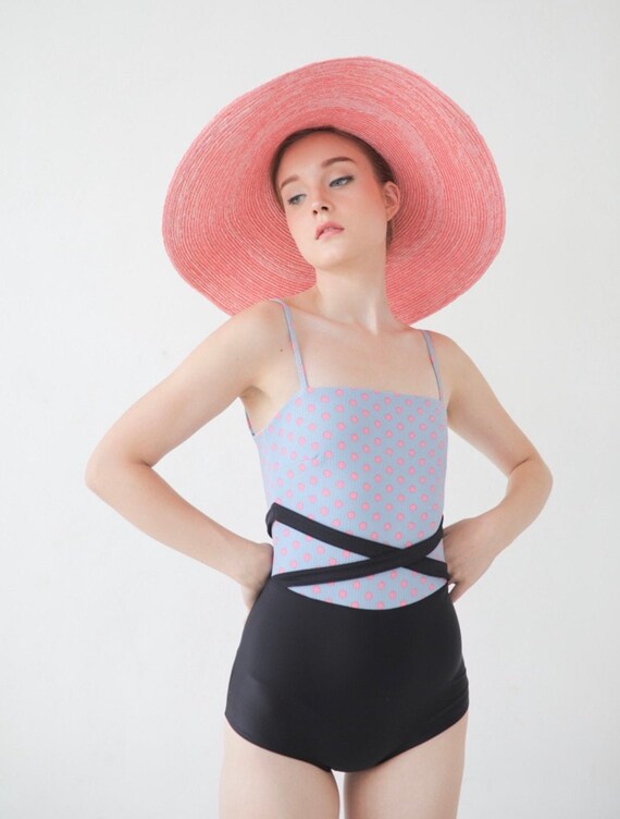 Vintage Swimsuit One Piece Swimsuit 1950s Swimsuit Pink Etsy