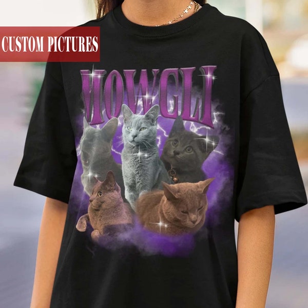 CUSTOM Bootleg Rap PET Shirt, Vintage Graphic 90s Tshirt, Ideal for Pet Lovers, Custom Cats Bootleg Shirt Tee, Retro 90s Cat Bootleg T-Shirt