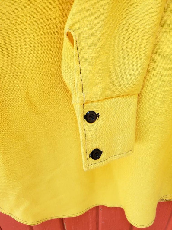 Vintage 60s / 70s Pan Trends Yellow Pantsuit w/ B… - image 7