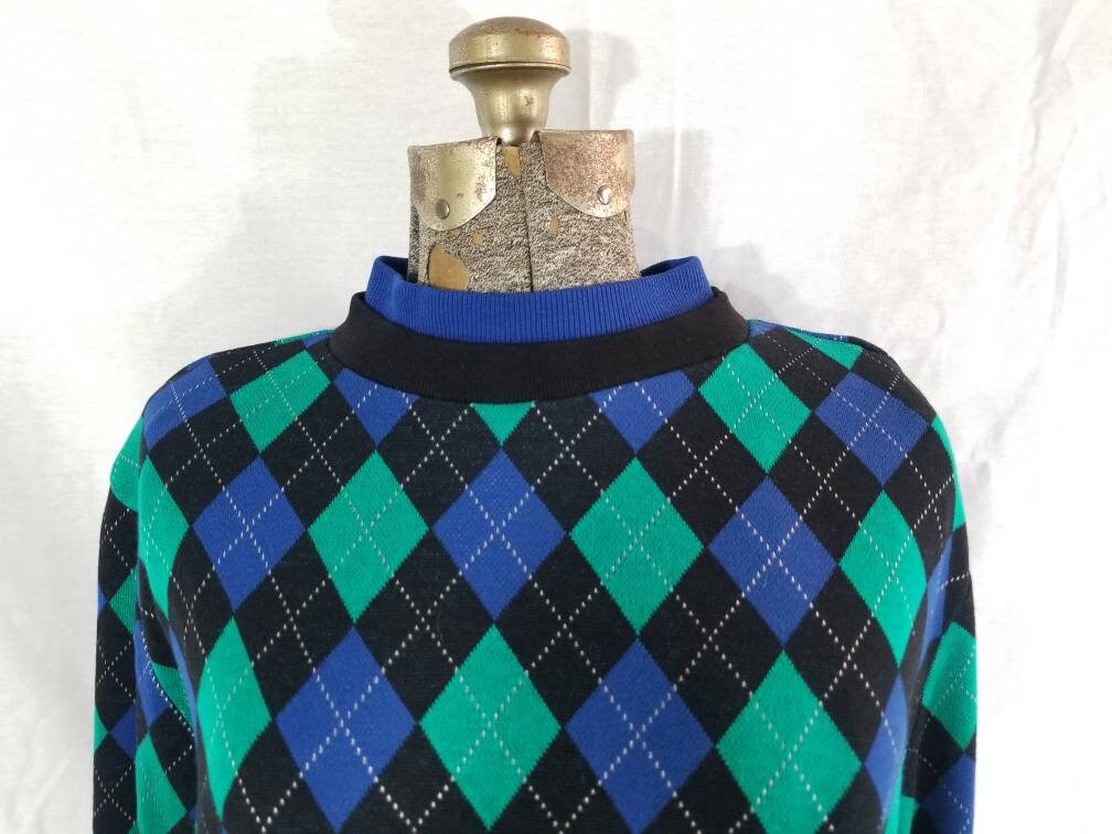 Blue Mock Neck Top - Etsy