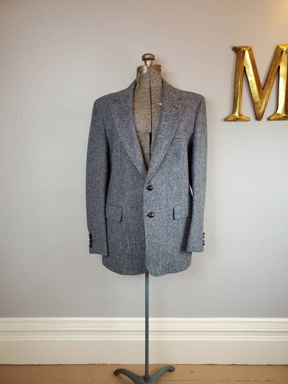 Vintage 80s / 90s Harris Tweed / Cricketeer Smoky… - image 1