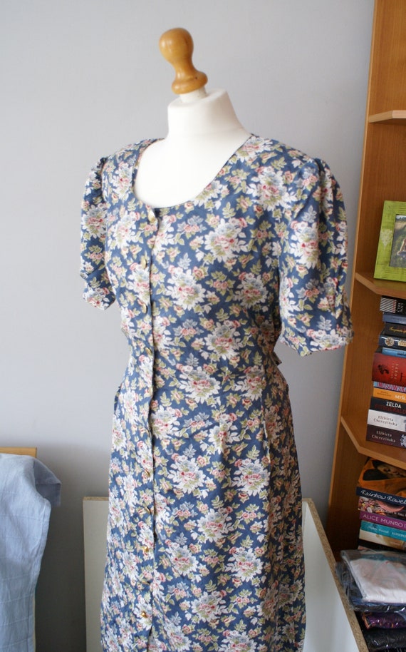 Vintage Pure Silk Dress, Vintage Maxi dress, 80s F
